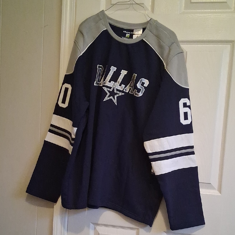 Dallas Kids Navy and Gray Long Sleeve Shirt